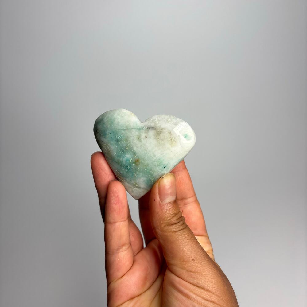 Phoenix Stone Heart Palm Stone Carving